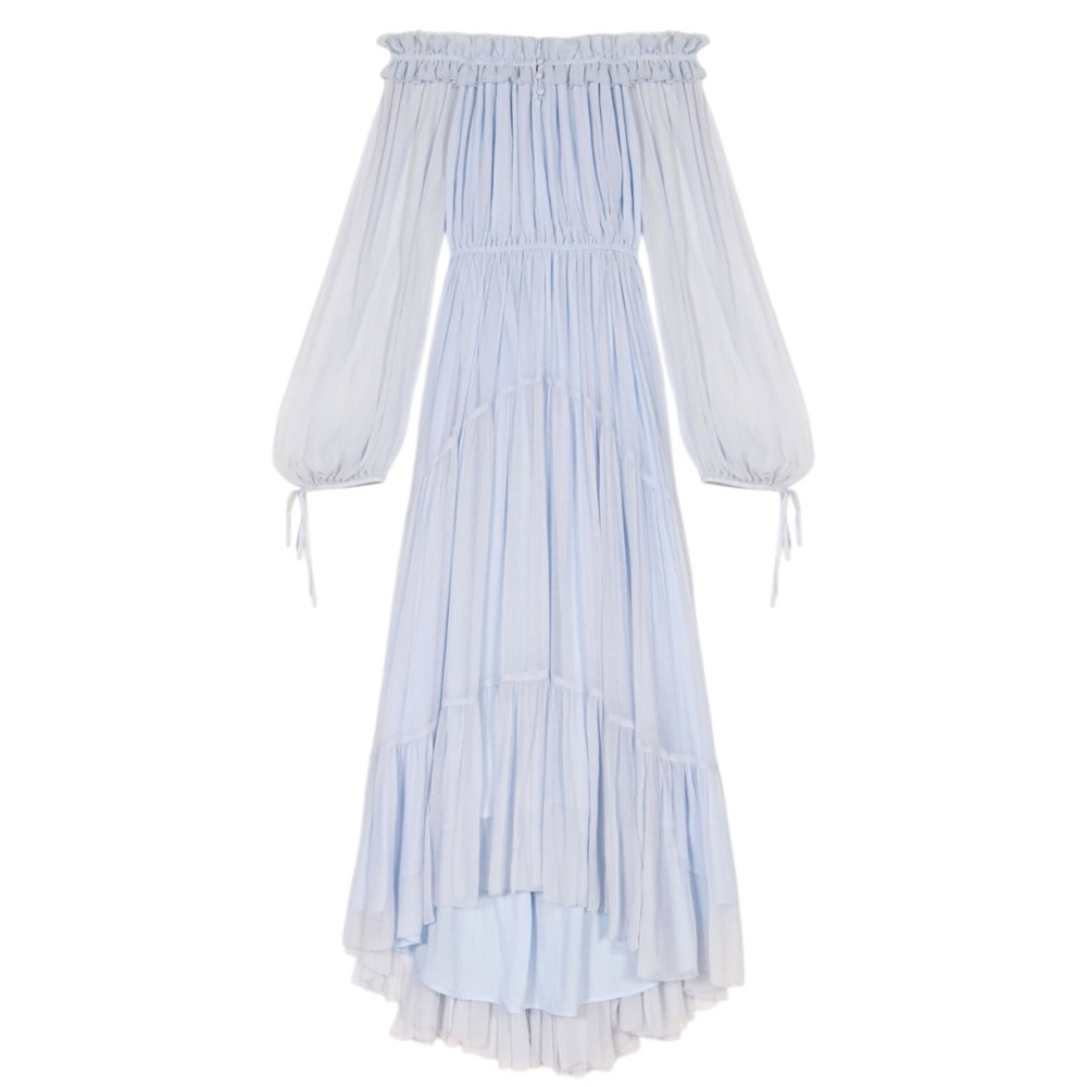 NWT Maje Flared Light Blue Dress Size 36 US 4 - Picture 7 of 11